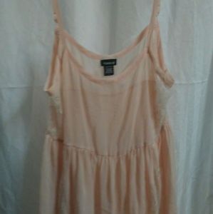 SHEER PEACH TORRID FLOWY TANK SIZE 1
